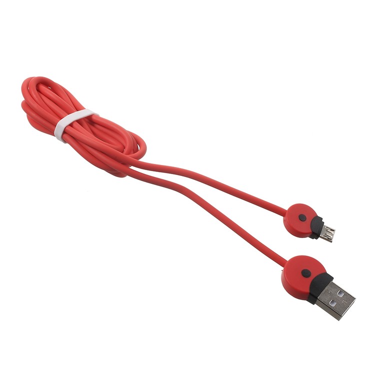 JOYROOM S-L124 Beetle Shape Micro USB Data Sync Charging Cable for Samsung Galaxy S7 Etc. - Red-5
