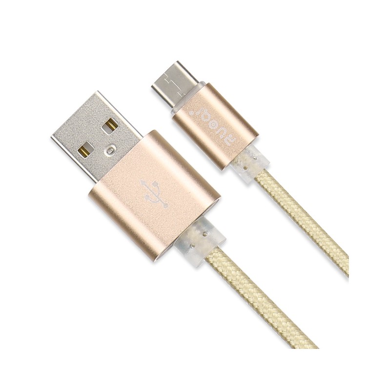 ZUOQI ZQ-TPC01 Woven Pattern Type-C Data Sync Charging Cable for Samsung HTC LG - Gold-7