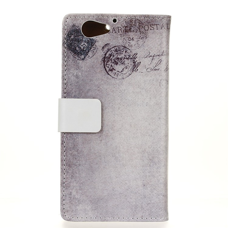Printing Pattern Leather Case Wallet for HTC One A9s - US Flag and Cat Holding Heart-2