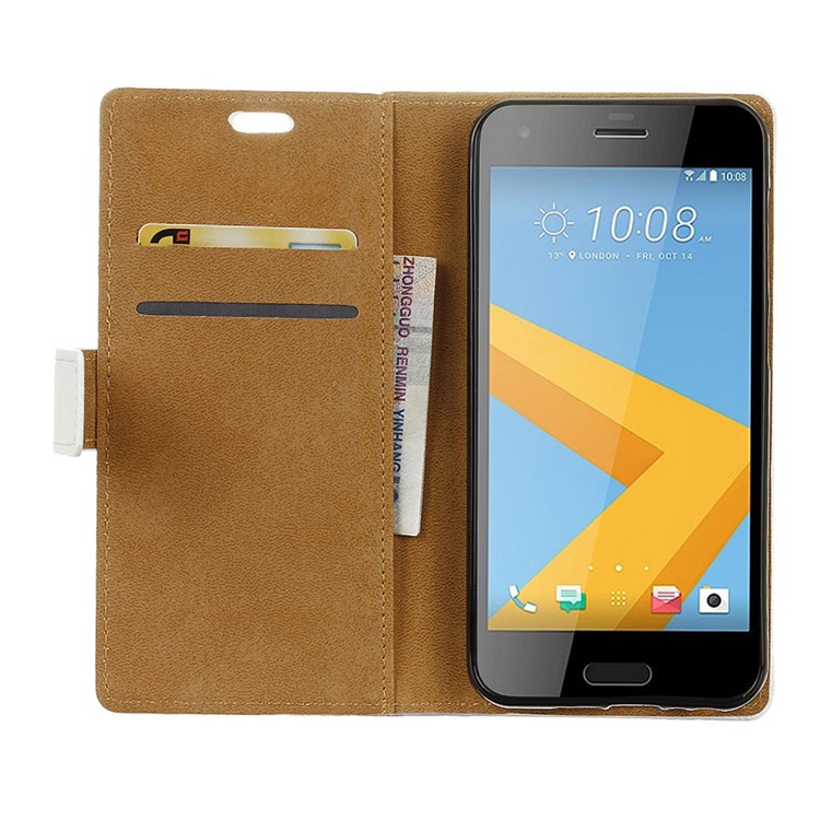 Printing Pattern Leather Case Wallet for HTC One A9s - US Flag and Cat Holding Heart-7