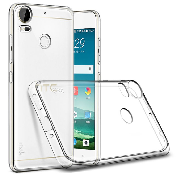 IMAK Clear Anti-scratch TPU Skin Case for HTC Desire 10 Pro + Screen Protector - Transparent-1