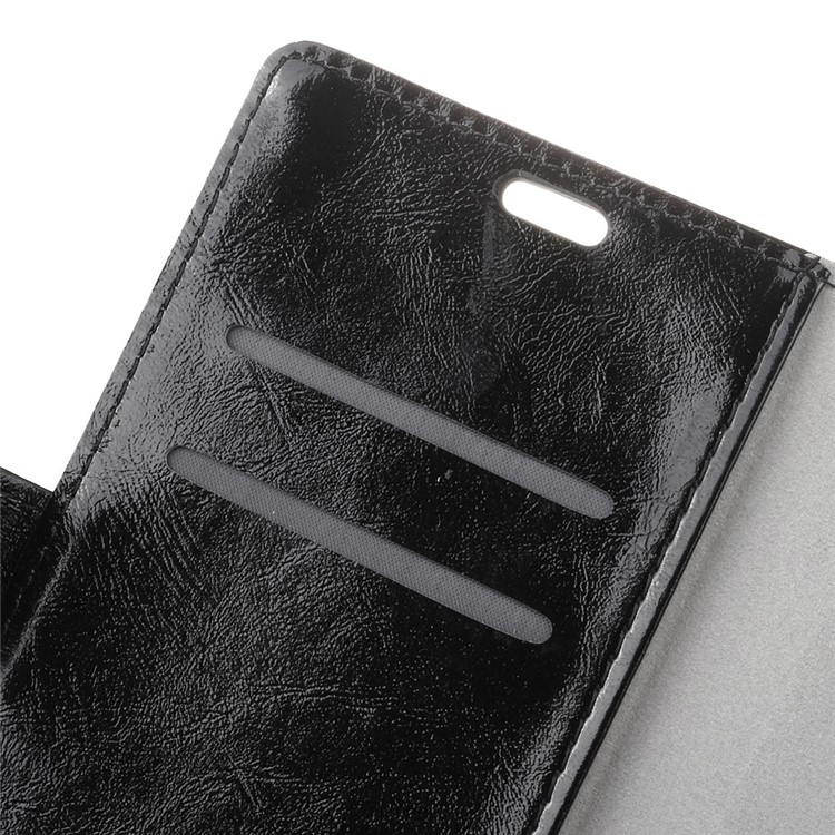 Crazy Horse Leather Wallet Case for HTC 10 evo / Bolt - Black-6
