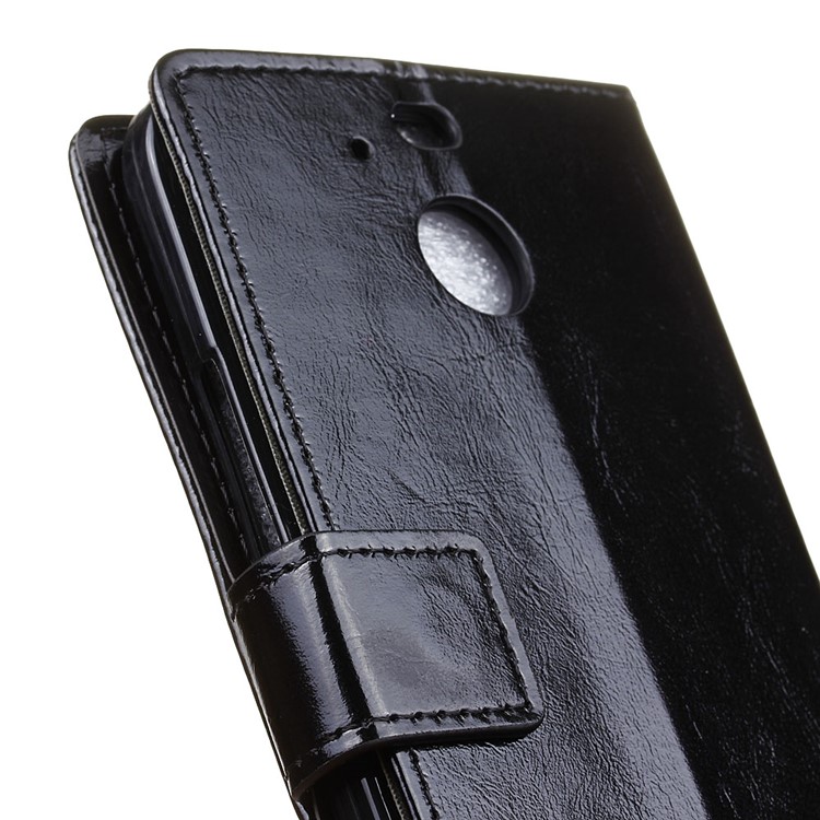 Crazy Horse Leather Wallet Case for HTC 10 evo / Bolt - Black-7