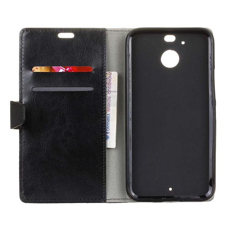 Crazy Horse Wallet Leather Phone Case for HTC 10 evo / HTC Bolt - Black-3
