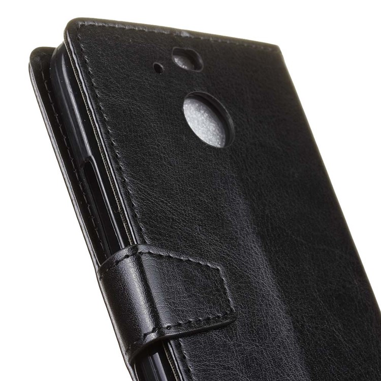 Crazy Horse Wallet Leather Phone Case for HTC 10 evo / HTC Bolt - Black-6