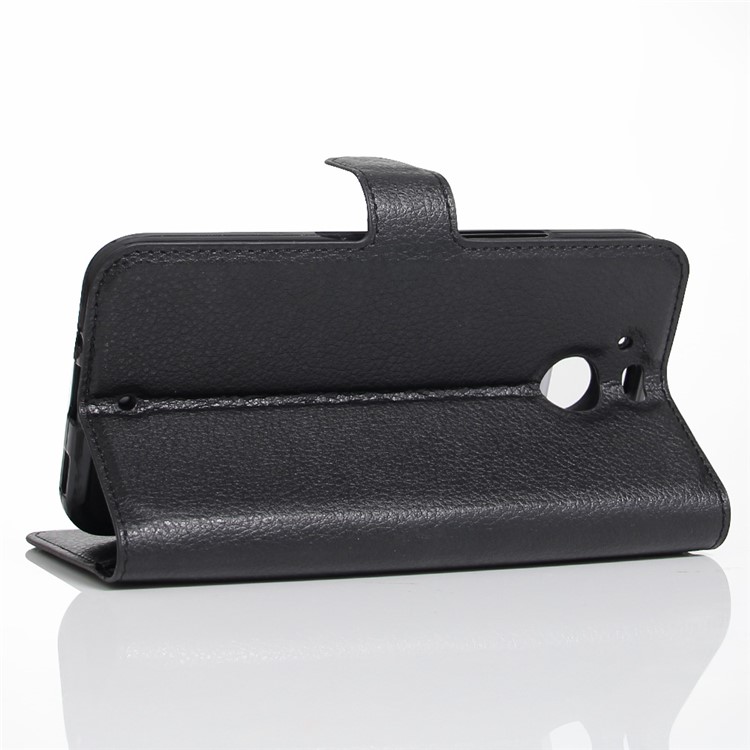 Litchi Skin Leather Wallet Case for HTC 10 evo / Bolt - Black-4