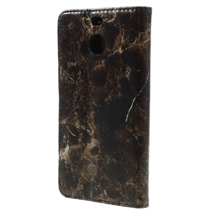 Marble Grain Wallet Mobile Case Smooth Leather Cover for HTC 10 evo / HTC Bolt - Black-2