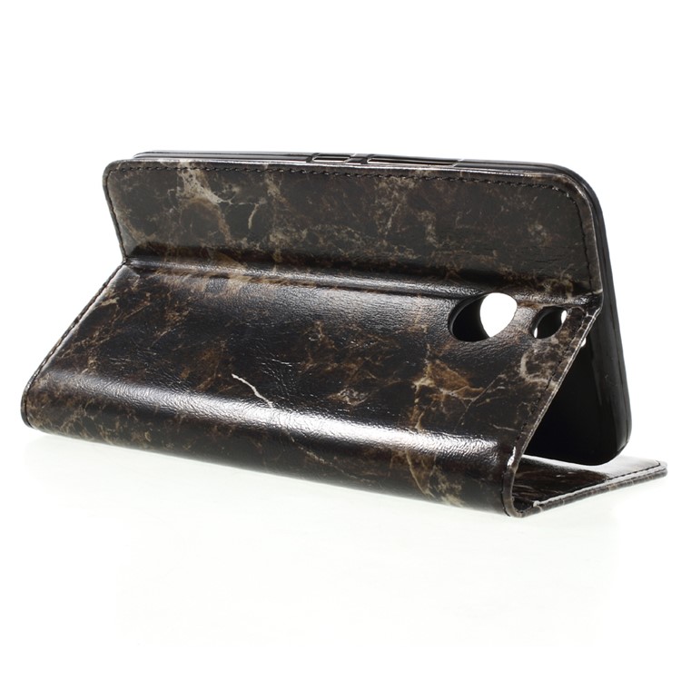 Marble Grain Wallet Mobile Case Smooth Leather Cover for HTC 10 evo / HTC Bolt - Black-5