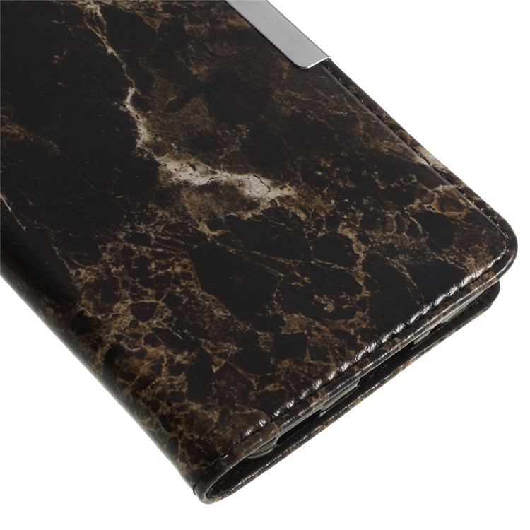 Marble Grain Wallet Mobile Case Smooth Leather Cover for HTC 10 evo / HTC Bolt - Black-7