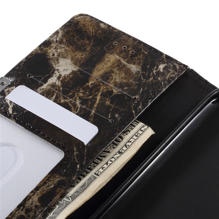 Marble Grain Wallet Mobile Case Smooth Leather Cover for HTC 10 evo / HTC Bolt - Black-9