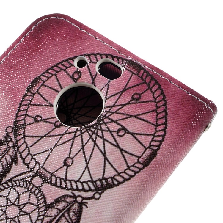 Patterned Leather Wallet Mobile Case for HTC 10 evo / HTC Bolt - Black Dream Catcher-8