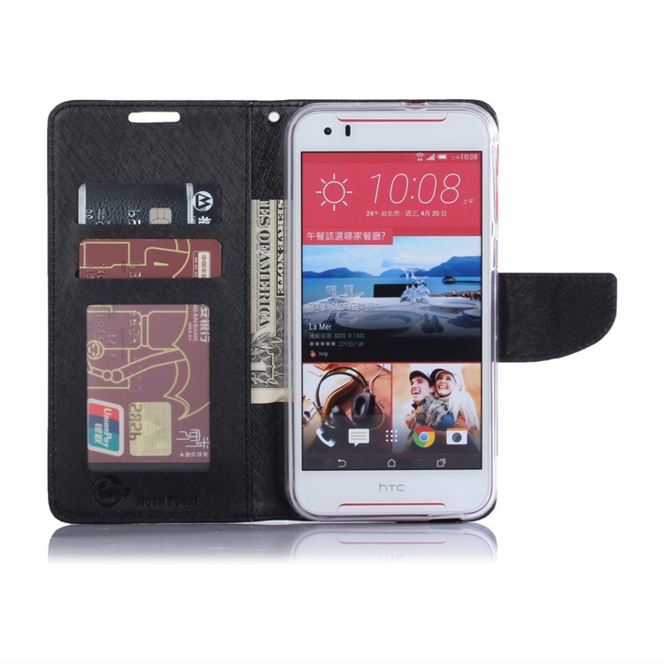 XIEKE Moon Poem for HTC Desire 830 Wallet Stand Leather Phone Casing - Black-6