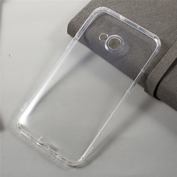 Drop-proof Clear TPU Back Phone Casing for HTC U Play - Transparent-1