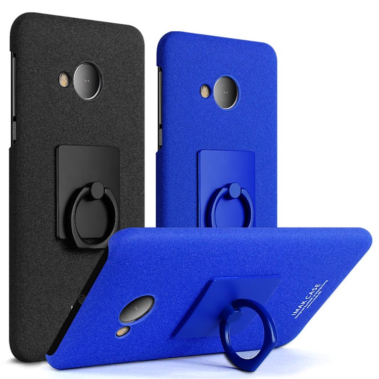 IMAK Kickstand Ring Holder Matte Hard PC Phone Case with Screen Protector for HTC U Play - Black-7