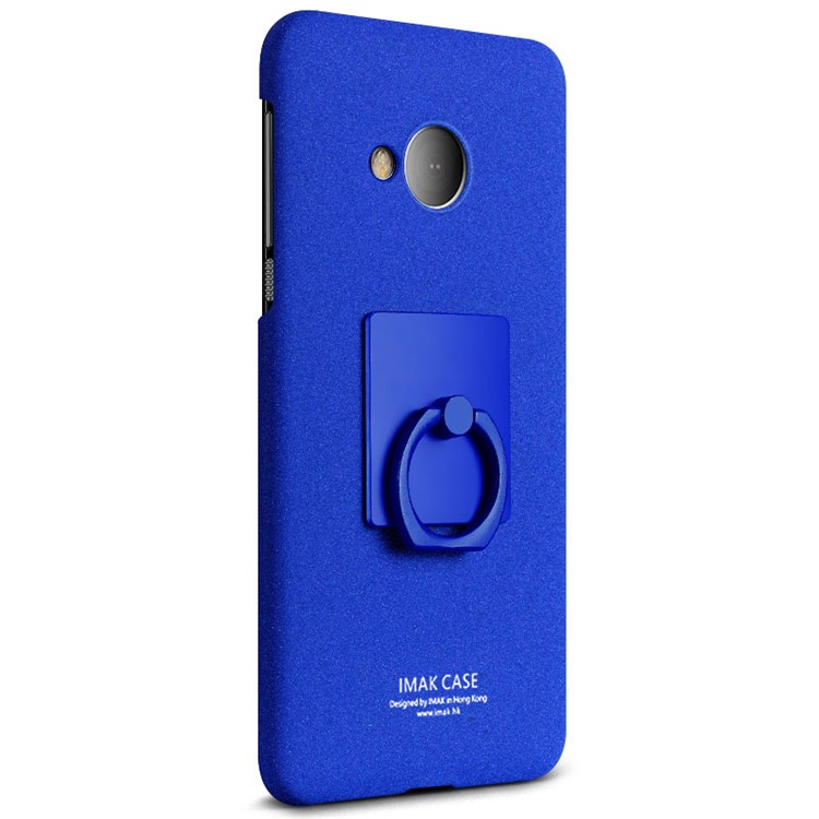 IMAK for HTC U Play Matte Hard PC Mobile Cover with Metal Ring + Screen Protector Set - Blue-2