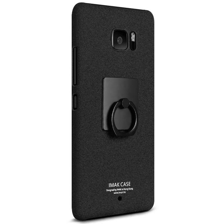 IMAK Finger Ring Holder Matte PC Case + Screen Protector for HTC U Ultra Ocean Note - Black-2