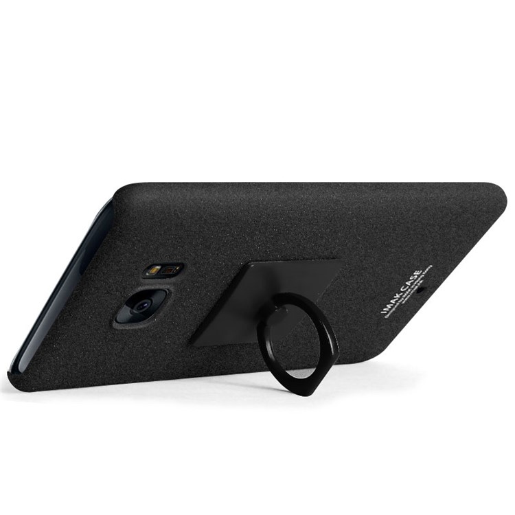 IMAK Finger Ring Holder Matte PC Case + Screen Protector for HTC U Ultra Ocean Note - Black-3