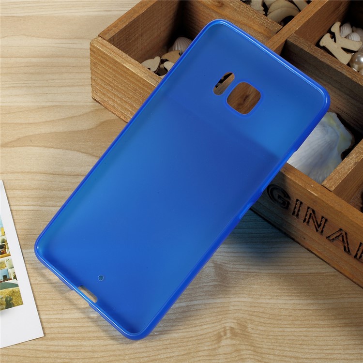 For HTC U Ultra Matte Anti-fingerprint TPU Shell Cover - Blue-1