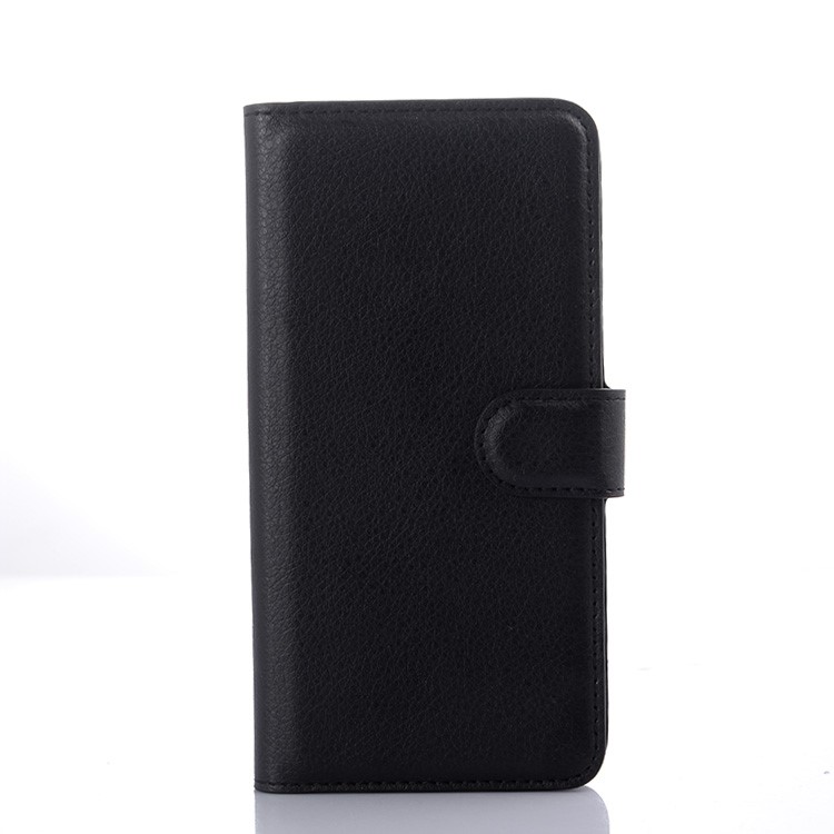 For HTC Desire 650 Single SIM Phone Case Litchi Leather Wallet Stand Cover - Black-2