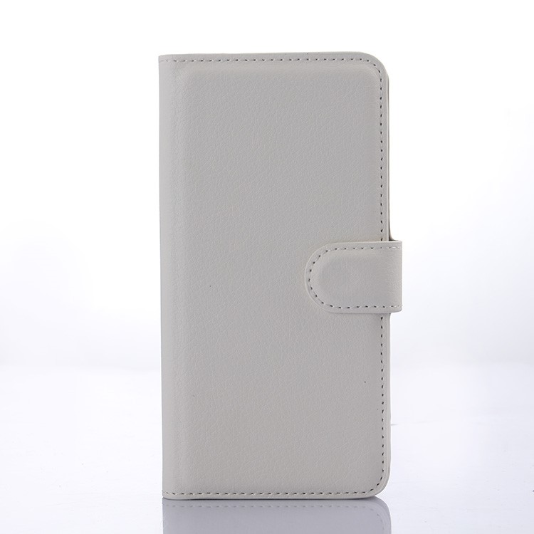 For HTC Desire 650 Single SIM Mobile Cover Litchi Leather Wallet Stand Case - White-1