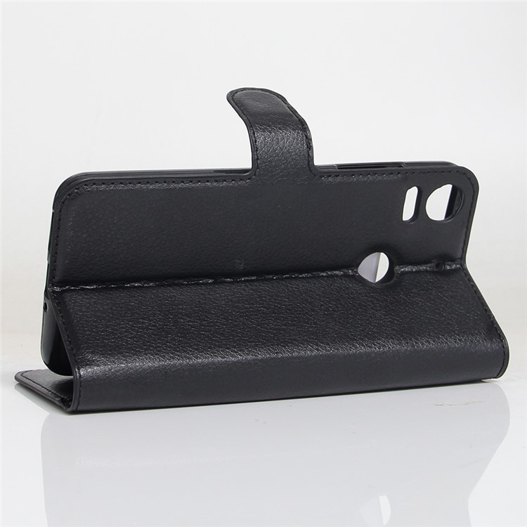 Litchi Skin Leather Wallet Case for HTC Desire 10 Pro - Black-5