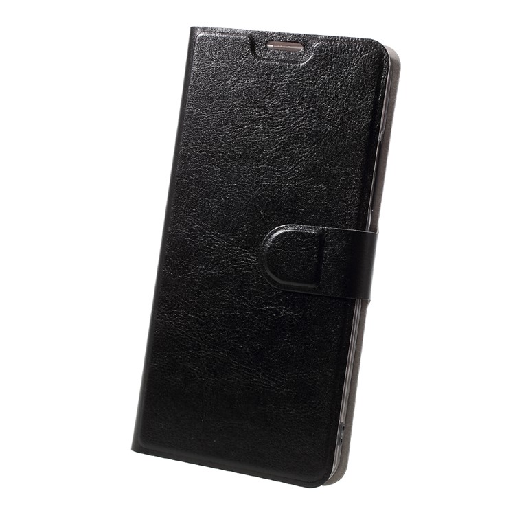 Crazy Horse Folio Leather Stand Case for HTC U Ultra - Black-3