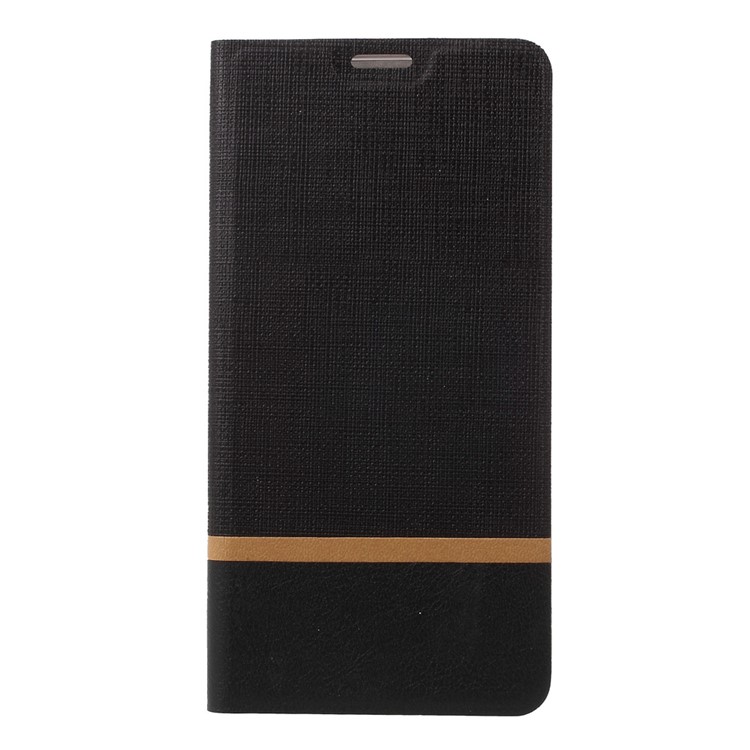 Cross Pattern Leather Stand Case with Card Slot for HTC U Ultra - Black-2