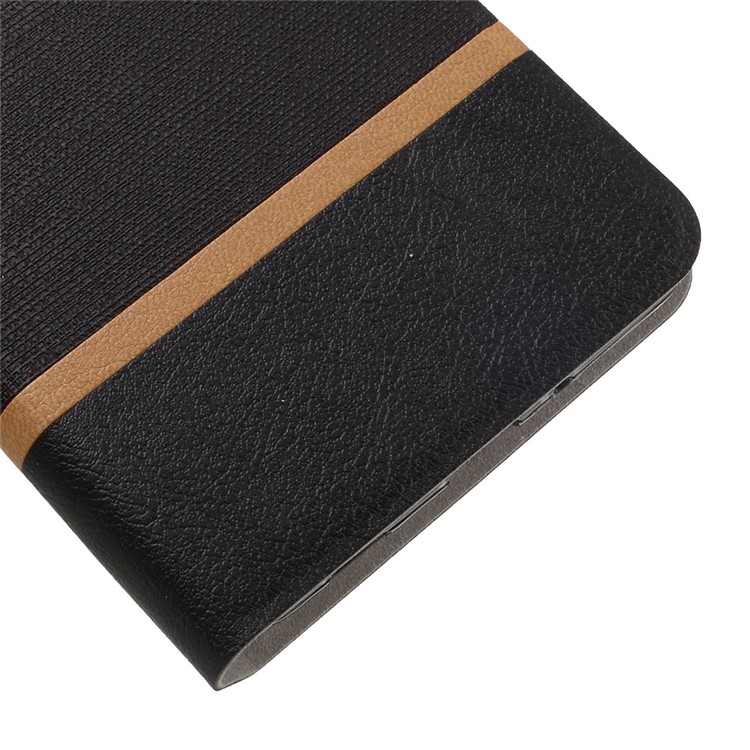 Cross Pattern Leather Stand Case with Card Slot for HTC U Ultra - Black-4