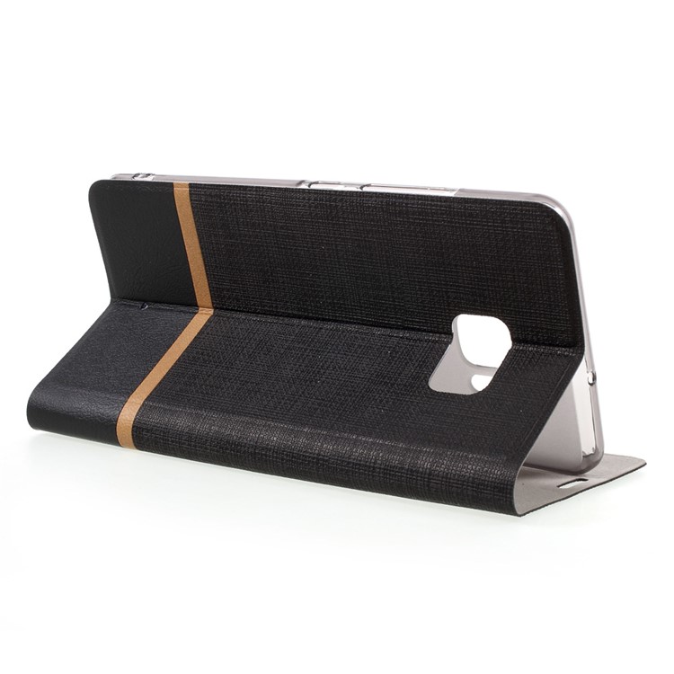 Cross Pattern Leather Stand Case with Card Slot for HTC U Ultra - Black-6