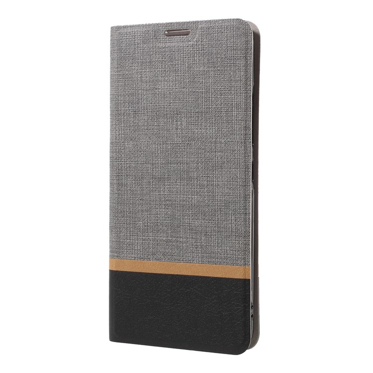 Cross Pattern Leather Stand Cover with Card Slot for HTC U Ultra - Grey-2