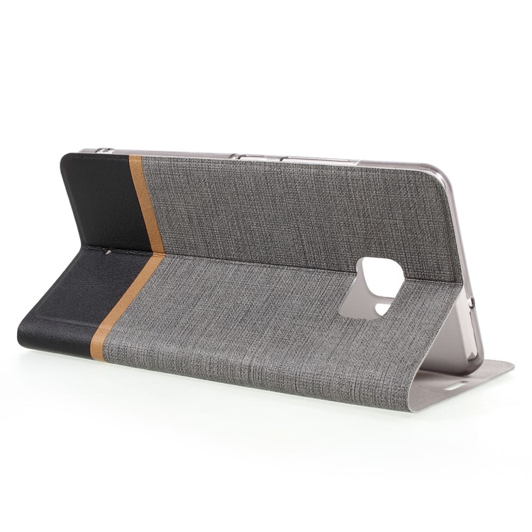 Cross Pattern Leather Stand Cover with Card Slot for HTC U Ultra - Grey-5