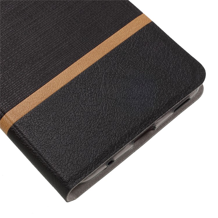 Cross Pattern Leather Card Holder Case for HTC U Play - Black-4