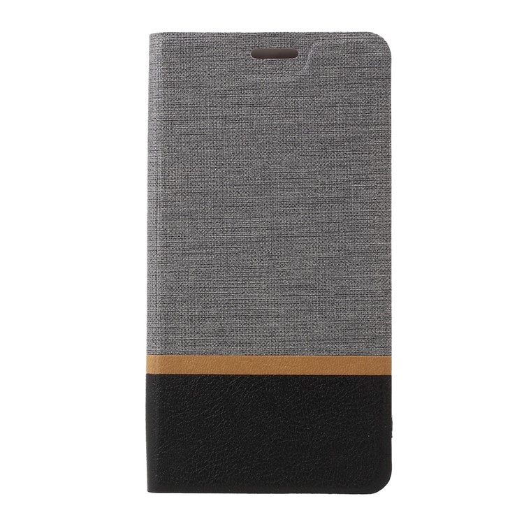 Cross Pattern Leather Stand Case for HTC U Play - Grey-1