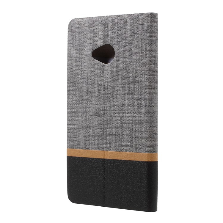 Cross Pattern Leather Stand Case for HTC U Play - Grey-3