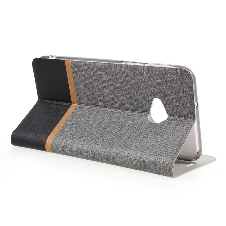 Cross Pattern Leather Stand Case for HTC U Play - Grey-5