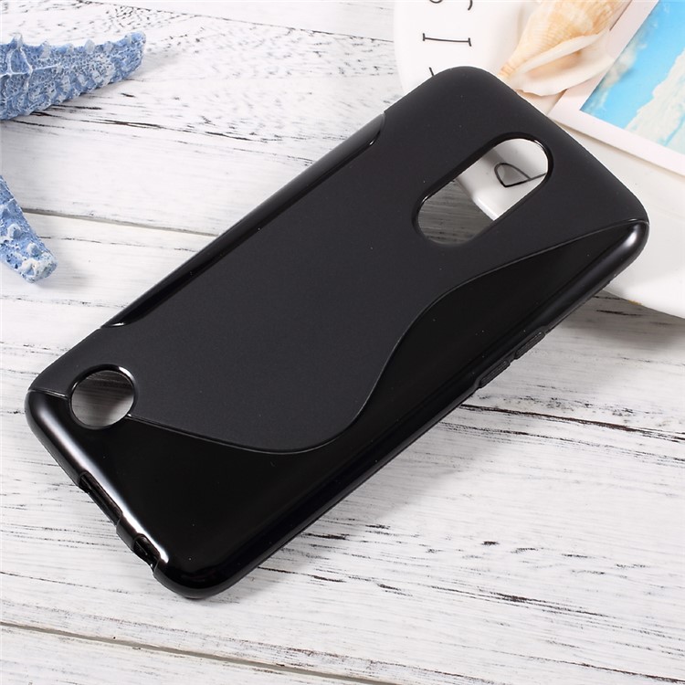 S-line Pattern Gel TPU Protection Case for LG K10 (2017) - Black-1