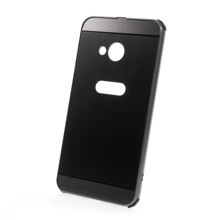 Sliding Metal Bumper Brushed Plated Plastic Drop-proof Cover for HTC U Play - Black-3