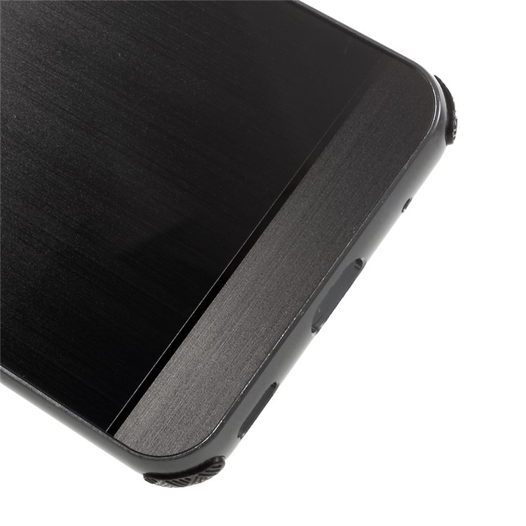 Sliding Metal Bumper Brushed Plated Plastic Drop-proof Cover for HTC U Play - Black-7