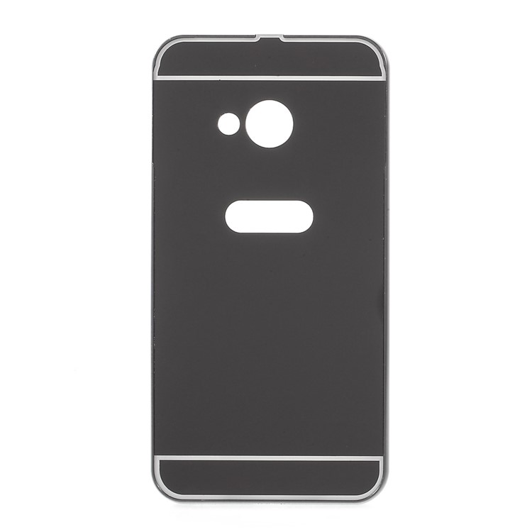 Slide-on Metal Bumper Plating PC Back Case for HTC U Play - Black-2