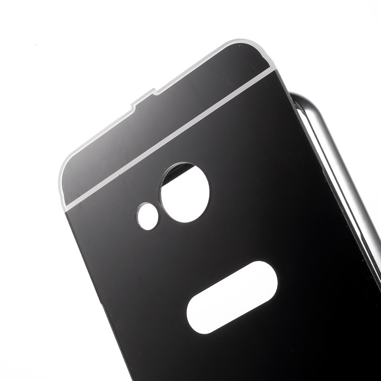 Slide-on Metal Bumper Plating PC Back Case for HTC U Play - Black-9