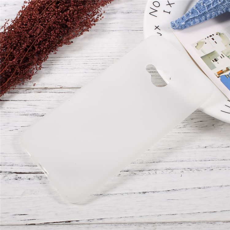 Anti-fingerprint Matte TPU Mobile Casing for HTC U Play - White-1
