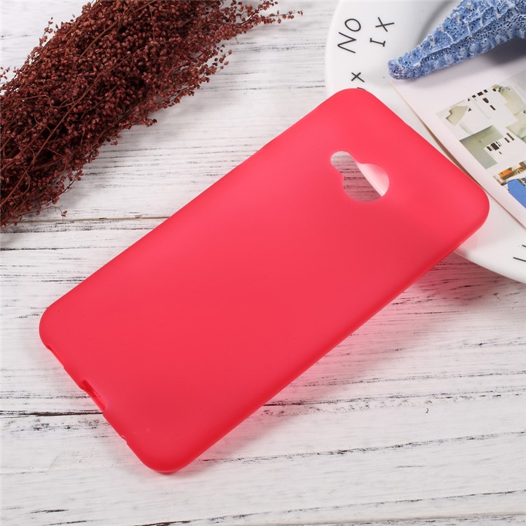Anti-fingerprint Frosted TPU Cell Phone Case for HTC U Play - Red-1