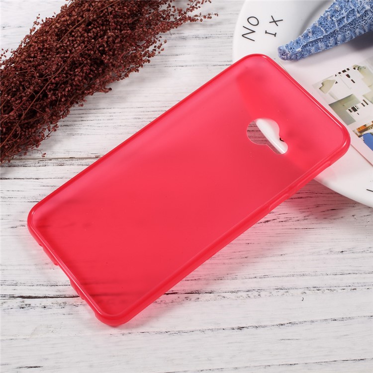 Anti-fingerprint Frosted TPU Cell Phone Case for HTC U Play - Red-2