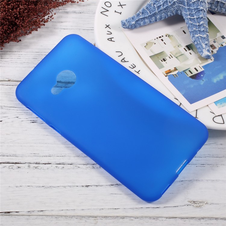 Matte TPU Soft Shell Cover Case for HTC U Play - Blue-3