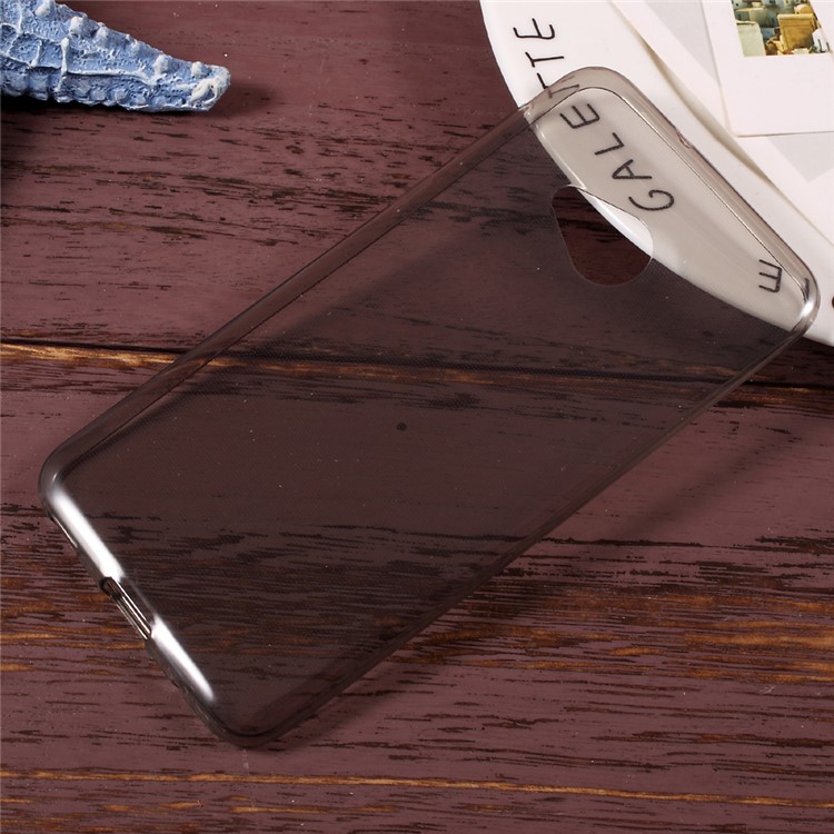Ultra - Thinness Clear TPU Protective Cell Phone Case for HTC U Play - Grey-1