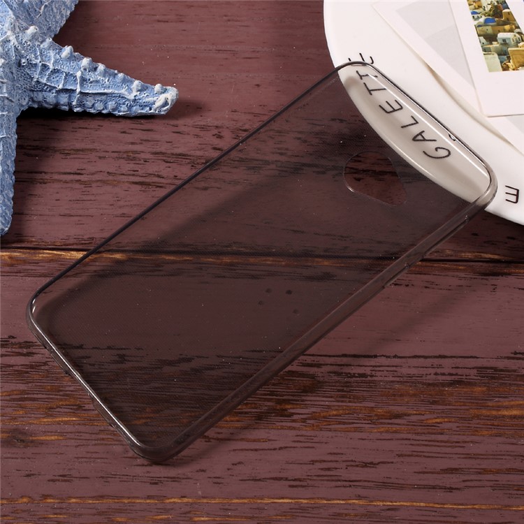 Ultra - Thinness Clear TPU Protective Cell Phone Case for HTC U Play - Grey-2