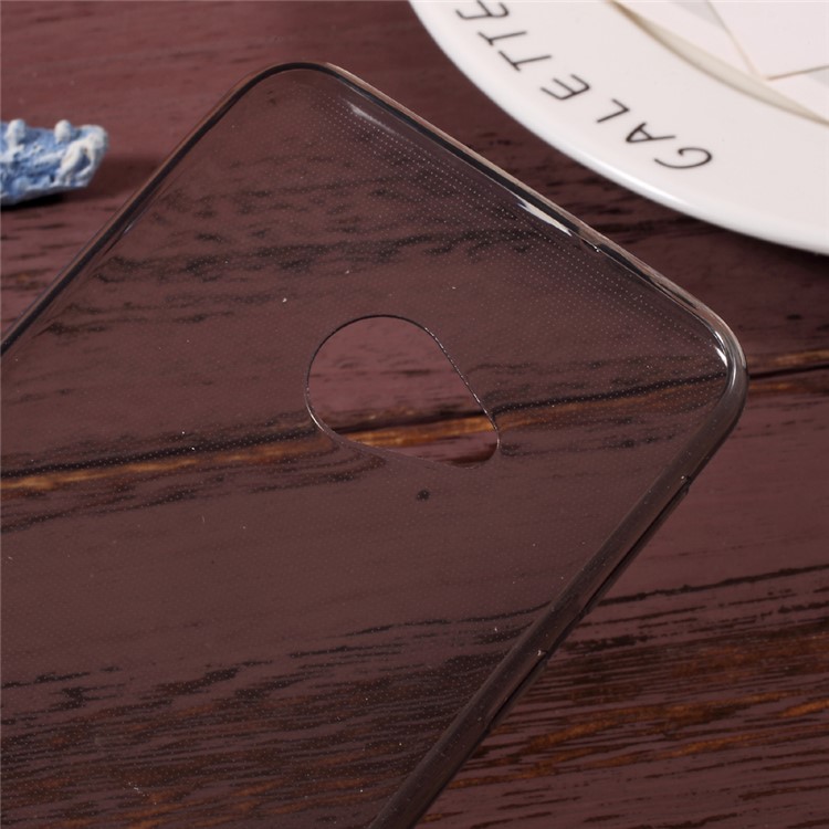 Ultra - Thinness Clear TPU Protective Cell Phone Case for HTC U Play - Grey-6