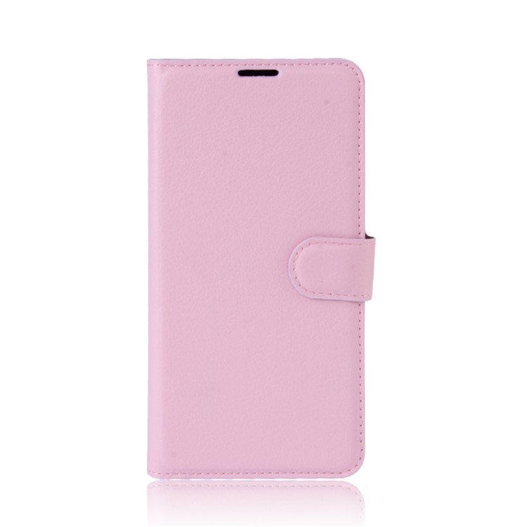 Litchi Texture PU Leather Card Slots Stand Shell for HTC U Ultra - Pink-2