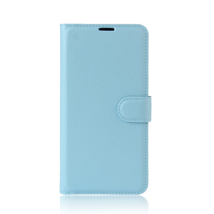 Litchi Texture Leather Wallet Mobile Casing Cover for HTC U Ultra - Blue-2