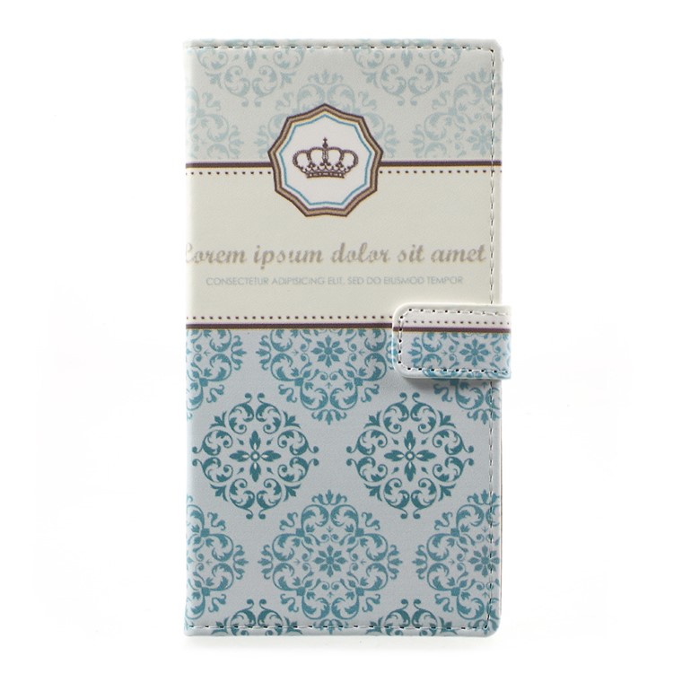 Printing Pattern Leather Magnetic Wallet Shell for HTC Desire 650 Single SIM - Damask Flower-1